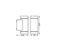 OSRAM ENDURA CLASSIC ITYS W, luminaria de exterior, GU10, gris oscuro, aluminio, fácil instalación, difusor de cristal o PMMA, grado de protección IP65, iluminación indirecta