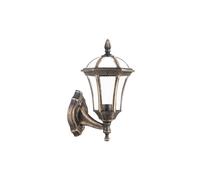 Aplique de exterior policarbonato color dorado serie comino 17cm