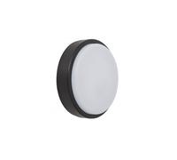 Aplique de exterior policarbonato color negro serie surf exterior 16cm 16 cm