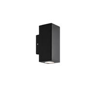 Aplique exterior yopol 2xgu10 negro policarbonato 18,6x7,6x9,9 cm