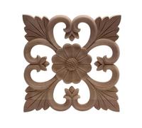 Aplique de madera decorativo para muebles, calcomanía sin pintar con diseño floral, ideal para paredes, ventanas y decoración del hogar. B33,4