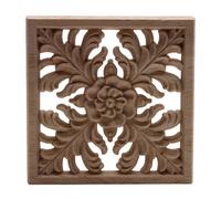 Aplique de madera decorativo para muebles, calcomanía sin pintar con diseño floral, ideal para paredes, ventanas y decoración del hogar. B223,3