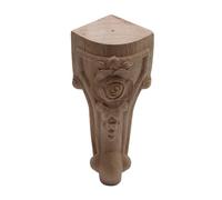 Aplique de madera tallada única de estilo antiguo con forma de flor, calcomanía de madera, accesorios de decoración para muebles y armarios, D14,2