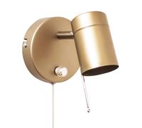 Aplique De Metal GU10 B: 11cm Con Cable Interruptor En Oro Retro Foco De Pared