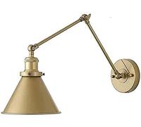 Aplique de pared ajustable industrial, lámpara de pared con brazo oscilante, lámpara de pared de metal retro de granja, accesorio de iluminación único for interiores for dormitorio, sala de estar, coc