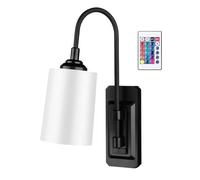 Aplique de pared, ajustable, LED, 16 colores, mando a distancia | apliques de pared LED giratorios, para dormitorio, oficina, apartamento, hotel, restaurante, bar, granja, de Navidad