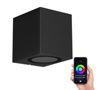 Aplique de pared ALSE downlight para exterior aluminio negro angular incl. Smart [EEK: F]