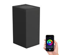 Aplique de pared ALSE Up- & downlight para exterior aluminio negro angular [EEK: F]