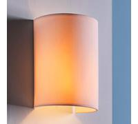 Aplique de pared Annalisa de Lindby, altura 20 cm, blanco, textil True