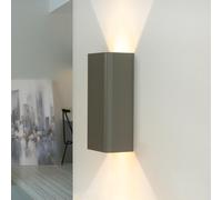 Aplique De Pared Anthracita Up Down GU10 Gris Metal Moderno Interior Pasillo