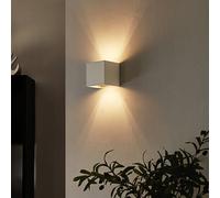 Aplique de pared Arcchio Zuzana, angular, blanco, G9, 10 cm de ancho True