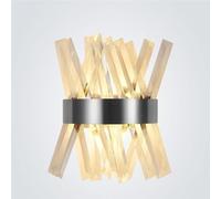 Aplique de Pared Art Déco Dorado G4 con Tira de Cristal, iluminación Interior Moderna para Dormitorio, Sala de Estar y Pasillo (Negro, Talla única)