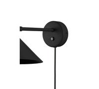 Aplique de pared Cannes de Globen Lighting, negro, Ø 20 cm