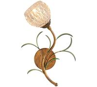 Aplique de Pared con diseño Floral de Cristal Dorado Antiguo, Estilo Vintage, para baño, Pasillo, Sala de Estar, Dormitorio y Cocina.