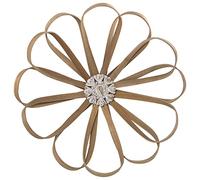 Aplique de Pared con Forma de Flor de Madera en Natural 37x7cm