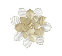 Aplique de Pared con Forma de Flor en Metal Dorado 4x45x49.5 cm