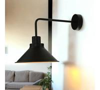 Aplique de pared CRAFT fabricado en metal en negro E27 intercambiable D: 41cm A: 30cm W: 25cm estilo industrial para oficina escalera sala de estudio aplique interior
