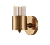 APLIQUE DE PARED CRISTAL METAL DORADO 14x14x46 CM