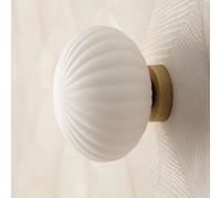 LEDKIA LIGHTING - Aplique de Pared Celina | Diseño Único y Elegante | Compatible con Bombilla LED G9 | Uso en Salones; Dormitorios y Oficinas | Dimensiones: 230x230 mm; Blanco; Cristal