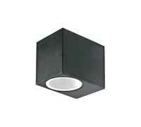 Aplique de pared cuadrado GU10 max 35W negro IP44 7510