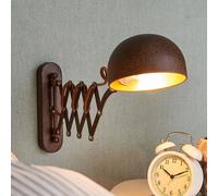 Aplique de pared Curtis de Lindby, color óxido, ajustable, 57 cm, E14