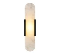 Aplique de Pared de alabastro Moderno: lámpara de mármol for tocador de baño, Dormitorio, Sala de Estar, Pasillo, Accesorios Dorados cableados, lámparas for decoración de habitació(Black,35CM)