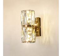 Aplique de pared de cristal LED Luz de montaje en pared posmoderna Lámpara de pared para sala de estar, apliques de pared de metal de lujo Accesorios de iluminación para dormitorio Pasillo Lámparas de