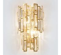 Aplique de Pared de Cristal posmoderno, lámpara de Pared de Metal, iluminación de cabecera de Interior, lámpara de Noche para Dormitorio, Sala de Estar, Pasillo, E142