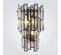 Aplique de Pared de Cristal posmoderno, lámpara de Pared de Metal, iluminación de cabecera de Interior, lámpara de Noche para Dormitorio, Sala de Estar, Pasillo, E142