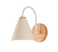 Aplique de Pared de Grano de Madera Curvado, Fuente de Luz con Puerto de Tornillo E27, Libre de óxido para Sala de Estar, Pasillo, Estudio, Dormitorio, Pared de Cabecera (sin