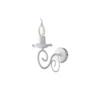 Aplique de Pared de Hierro Blanco Shabby One Light 17x h23 cm