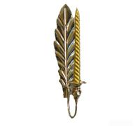 Aplique de pared de hierro forjado, vintage para portavelas de hoja para decoración del hogar, candelabro de pared de hierro forjado retro con detalles intrincados para pasillo sala de estar, consola