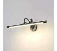 Aplique de pared de latón con luz LED rústica para tocador con pantalla acrílica Accesorios de iluminación de pared de maquillaje vintage sobre espejo Lámpara de montaje en pared de granja antigua