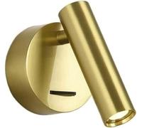 Aplique de Pared de Lectura Ajustable para Interiores, luz de Noche Retro Dorada, Moderna y Sencilla, Mini lámpara de Pared con Acabado de latón de imitación para cabecera de Dormitorio