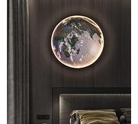 Aplique de Pared de Luna Regulable Lámpara de Pared LED Lámpara de Pared Mural de Tierra Negra Iluminación montada en la Pared Interior Lámpara de Techo para Sala de Estar Dormitorio Café Pasillo