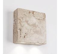 Aplique de pared de piedra cuadrada, aplique de pared de travertino natural, lámpara de pared G9, apliques Wabi Sabi cableados, iluminación de pared para interiores, dormitorio, sala de estar, pasill