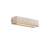 Aplique de Pared de Piedra Natural para Exterior e Interior, lámpara de Pared de travertino Amarillo IP65 para Exterior, iluminación de Pared Estilo japonés WABI-Sabi para entrad
