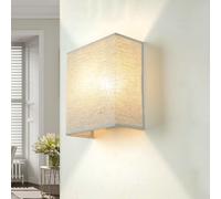 Aplique De Pared De Tela Cuadrado Up Down E27 Gris Dormitorio Interior ALICE