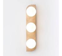 Aplique de Pared de travertino Amarillo con Globo de Cristal - Lámpara de tocador de Piedra Natural para Sala de Estar, Dormitorio y Pasillo - Casquillo G9