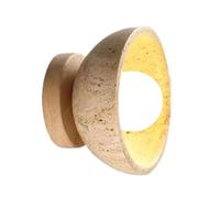 Aplique de pared de travertino amarillo natural de estilo retro,Lámpara de pared de mármol redondo moderno,Lámpara de pared de entrada de pasillo creativo para dormitorio, sala de estar, mesita de noc