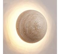 Aplique de pared de travertino negro estilo wabi-sabi, lámpara de pared moderna de piedra con retroiluminación, diseño único, luminaria de travertino amarillo para decoración de dormitorio y sala de e