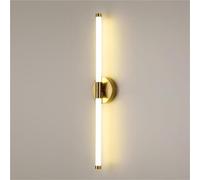 Aplique de Pared de Tubo Largo de Acrílico Metálico Electrochapado con Aplique Lineal Moderna Lámpara de Tira Led con 3 Modos de Color Iluminación de Tv Apliques de Pared para Dormitorio Y Sala D