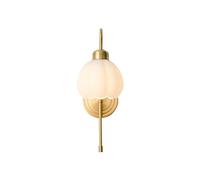 Aplique de Pared Dorado, Lámpara de Pared Moderna con Globo Led de Vidrio Esmerilado, Lámpara de Pared para Sala de Estar, Decoración Del Hogar, Baño, Dormitorio, Pasillo, E14*1