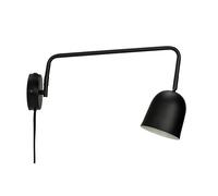 Aplique de pared Dyberg Larsen Manchester, negra, saliente 45 cm