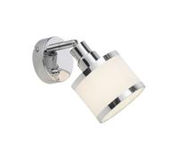 Aplique De Pared E14 Ajustable Cromado Blanco Con Interruptor Para Salón Pasillo