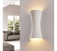 Lindby Lámpara de pared Edon (Moderno) en Blanco hecho Cerámica, Arcilla Yeso e.o. para Dormitorio (2 llamas E14) aplique
