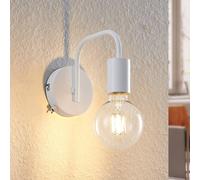 Aplique de pared Erivana de Lindby con interruptor, blanco