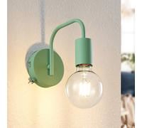 Aplique de pared Erivana de Lindby con interruptor, verde claro