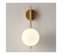 Aplique de Pared Esférico Minimalista Moderno con Globo de Vidrio Esmerilado, Estilo Nórdico, Lámpara de Pared Led para Dormitorio, Sala de Estar, Pasillo (Oscuro, Ovalado)./Oro/Tira Larga