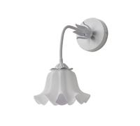 Aplique de Pared Estilo Rural francés con rotación de 720° y Pantalla de pétalos de acrílico, Base E27 para Dormitorio, Sala de Estar y mesita de Noche.